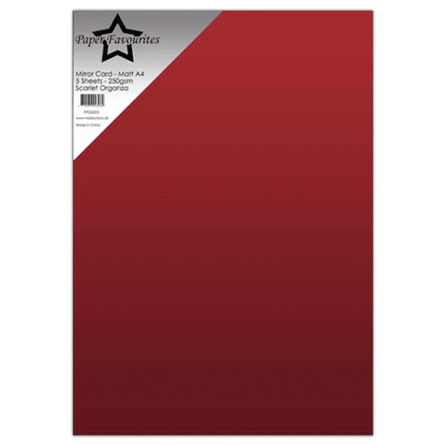 Paper Favourites Mirror Card Mat "Scarlet Organza"