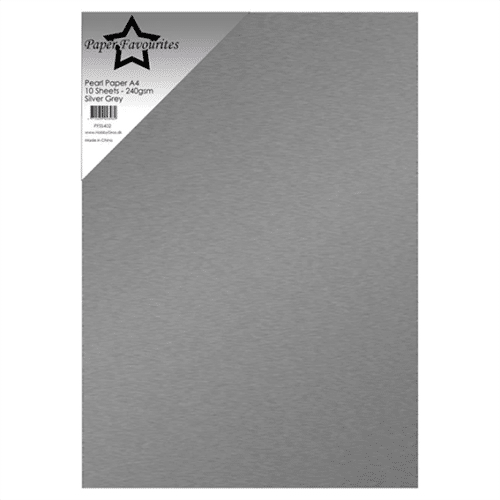 Paper Favourites Pearl Paper "Silver Grey"