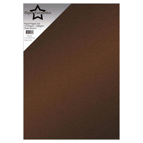 Paper Favourites Pearl Paper "Dark Brown"
