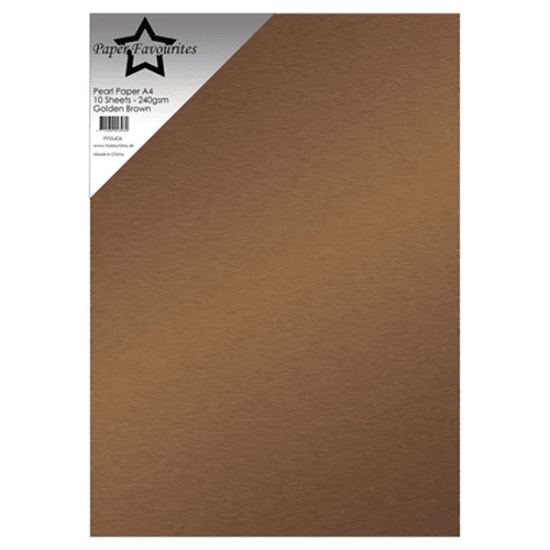 Paper Favourites Pearl Paper "Golden Brown"