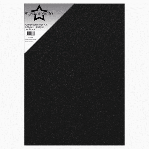 Paper Favourites Glitter Cardstock "Jet Black"
