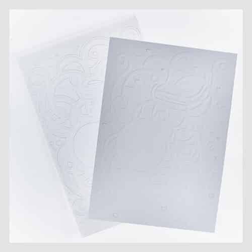 3D Embossing folder A5 . Swirl med hjerter