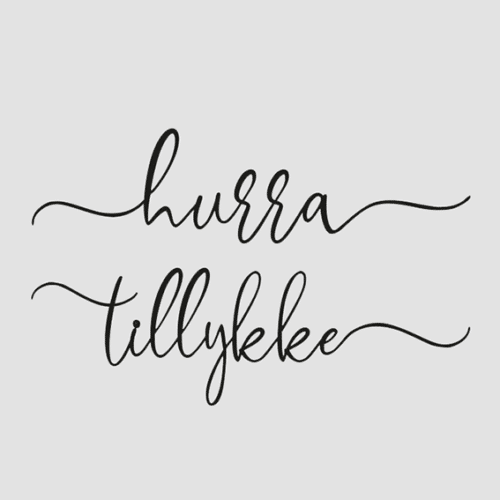 hurra & tillykke - Clear Stamp