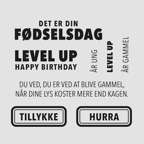 Det er din fødselsdag - Clear Stamp