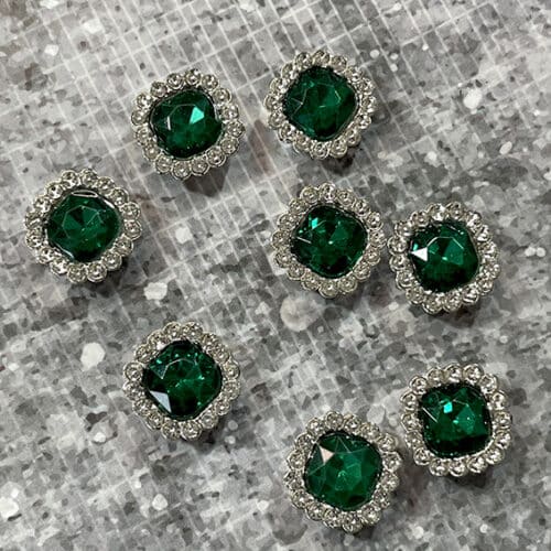 GlimmerFirkant - 8 stk. - FLASKEGRØN