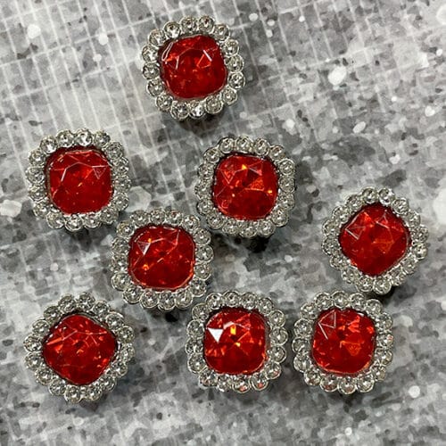 GlimmerFirkant - 8 stk. - RØD