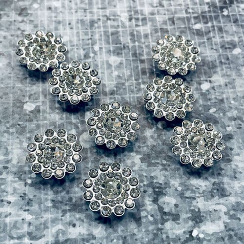 GlimmerblomstSølv - 8 stk. - CLEAR